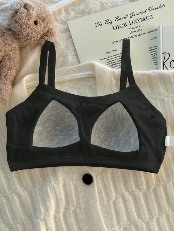Black Cotton Girls Training Bra