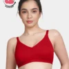 Casual Full Coverage Everyday Bra - Fiery Red