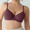 DesireSculpt 1pc Women's Lingerie Bra With Bow Decor And Inner Wire