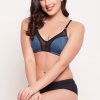 Full Coverage Bra in Dark Blue - Cotton & Powernet