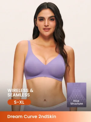 Halloween Purple Wireless Seamless Plunge Lounge Bra