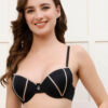 Medium Coverage Underwired Padded Bra - Black