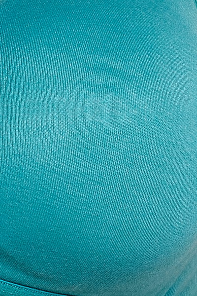 Non-Padded Non-Wired Full Coverage Bra in Turquoise Blue - Cotton