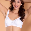 Non-Padded Non-Wired Full Cup Everyday Bra White - Cotton