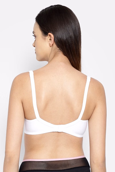 Non-Padded Non-Wired Full Cup Everyday Bra White - Cotton