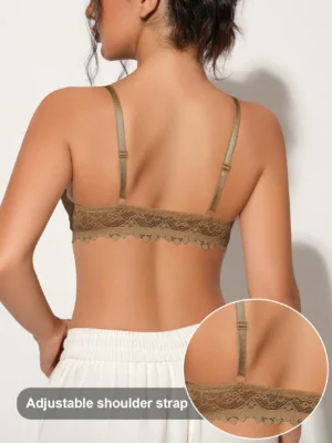 Peach Girl Coffee Brown Sexy Lace Front Closure Bra