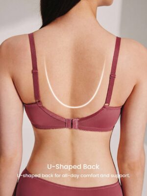 Woman Burgundy Full Coverage Lingerie Bra