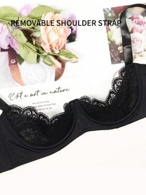 Women's Sexy European And American Lace Sponge Padded Push Up Bra