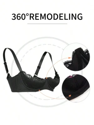 Women's Sexy European And American Lace Sponge Padded Push Up Bra