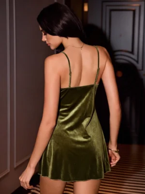 Women's Sexy Velvet Camisole Nightgown