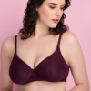 Padded Non Wired Full Coverage T-shirt Bra in Purple