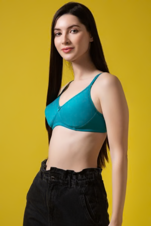 Full Coverage Spacer Cup Multiway T-shirt Bra in Sky Blue - Cotton Rich
