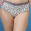 Mid Waist Floral Print Hipster Panty in Dark Slate