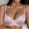 DAZY White Lace Gather Cotton Cup Sexy Lace Patchwork Women's Bra