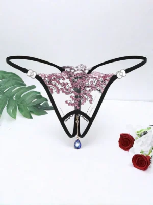 Sexy Lingerie Shorts Rhinestone Classic Pendant Panty