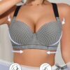 Women's Black Wire Rim Casual Comfortable Gather Push-Up Bra