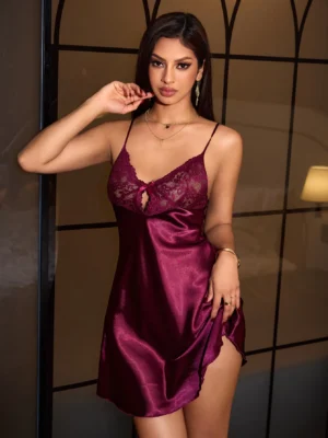 Women's Sexy Silk Camisole Nighty